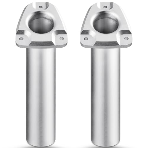 Young Marine Set of 2 Aluminium Heavy Duty Flush Mount 30 Degree Rod Holder for Fishing Boat - color: silver
