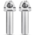 Young Marine Set of 2 Aluminium Heavy Duty Flush Mount 30 Degree Rod Holder for Fishing Boat - color: silver