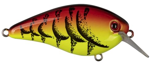 Strike King KVD 1.5 Hard Knock Fishing Lure, 3/8 oz, 3D Lifelike Eyes - color: Green Tomato, size: 3/8oz