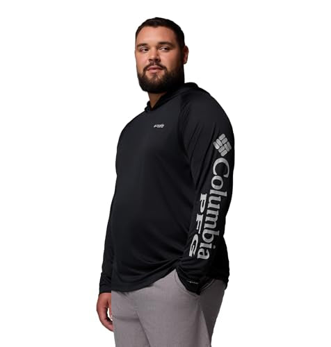 Columbia Men's Terminal Tackle Hoodie - color: Black/Cool Grey Logo, size: 3X