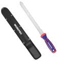 WORKPRO 11-Inch Insulation Knife, Stainless Steel Blade Insulation Cutter, Double Side Serrated Sharp Duct Knife for Heat Material Foam, RockWool, Styrofoam, Sod Cutter Garden Knife for Lawn Repair - size: 11 Inch