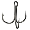 Persei 100pcs Fishing Hook Treble Hooks High Carbon Treble Hooks Super Sharp Solid Size 2 4 6 8 10 12 Triple Barbed Steel Fish Hook - color: Black, size: 12#-100pcs