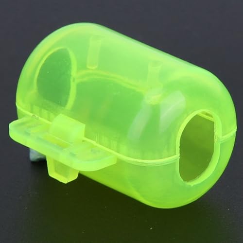‌50PCS Plastic Fishing Hook Box Set - Fluorescent Yellow Clamshell Squid Lure Cover Cases for Tackle Storage(S) - color: S