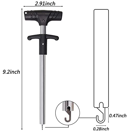 OROOTL Fishing Hook Remover Tool, Portable Easy Squeeze Out Fishing Hook Separator Extractor Aluminum Fish Dehooker Removal Puller for Saltwater Freshwater Fishing - color: Silver