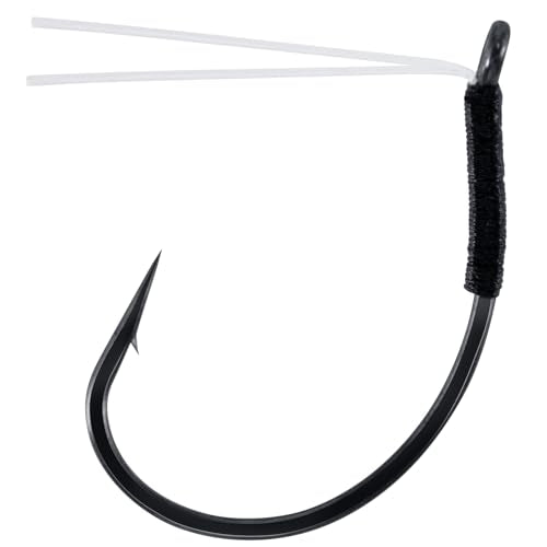 Dr.Fish 30 Pack Weedless Drop Shot Hooks Wide Gap Wacky Hook Bass Fishing Hook Freshwater for Neko Rig Punch Shot Flipping - size: #2-30 Pack