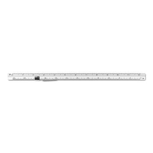 Alumicolor Aluminum Engineer Pocket Scale With Clip, 6IN, Silver - color: Silver, size: 6 Inch, style: Engineer With Clip