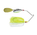 Luck E Strike Hydra-Vibe Spinner Bait with Custom Blades - color: Chartreuse/White, size: 3/4 OZ