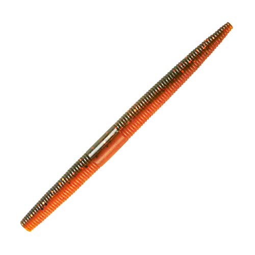 Yum Lures Dinger Classic Worm All-Purpose Soft Plastic Bass Fishing Lure - Great Texas Rigged, Wacky Style, Carolina Rigged, Pitched, Etc., Fall Craw, 5''