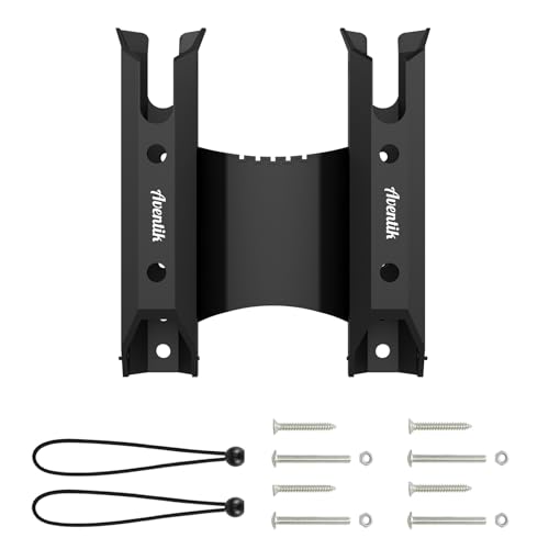 Aventik 2/4pcs Tube Fishing Rod Holders for Boat Truck Tool Box with Tool Slot, Wall Mount Fishing Pole Holders with Screws - style: 2 Pole&tool Slot