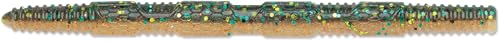 CrushCity Pig Stick Soft Plastic Stick Worm Bait, Versatile Finesse Action for Wacky, Neko, Texas & Ned Rigs - color: Perch, size: o/s