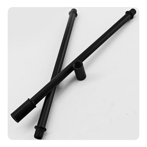 4 Sets 7.8” Straight Pipe Lamp Stem Kit, M10 Double End Threaded Lamp Rod Long Extension Risers, Black Lamp Parts Replacement for DIY Floor Lamps, Table Lamps & Ceiling Lights - size: 7.8”