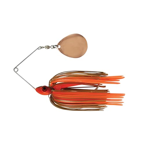 Luck E Strike Redman Spinner Bait by Jimmy Houston, 3/8 Ounce Colorado Spinnerbait - color: Orange/Brown