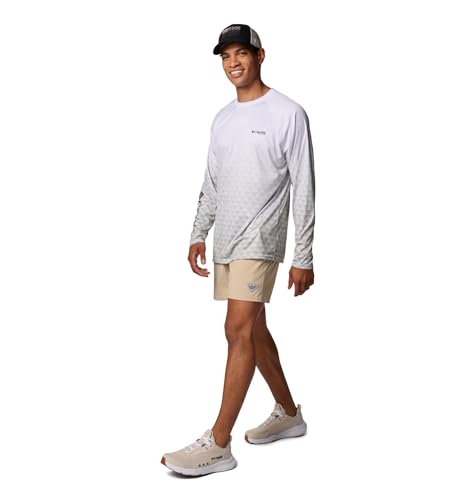 Columbia Men's Super Terminal Tackle PFG Super Fade II - color: White Triangle Fade/Shark Pfg Triangle, size: X-Small