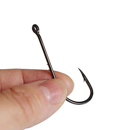 50-100pcs/ Pack Bait Holder Hooks 2 Barbs Fishing Hooks - size: 4/0-50pcs