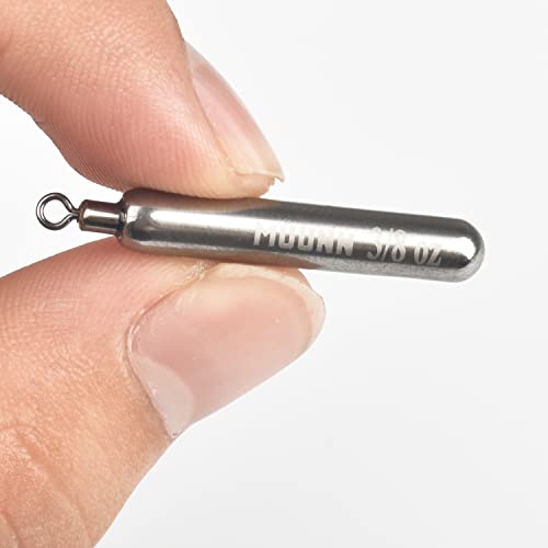 10 Pack Tungsten Skinny Drop Shot Weights, Pencil Sinkers with Round Eye for Free Rig & Finesse Bass Fishing, Drop Shot Rig Weights - color: Plain(Natural), size: 1oz - 2 Pack
