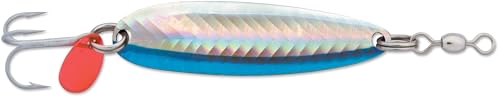 Luhr Jensen Krocodile Spoon w/Treble Hook - style: Blue Silver Reflex, 5/8 Oz - 2 3/4 Inch