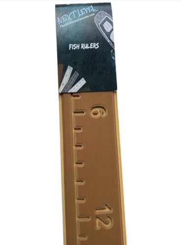 Next Level Inc. | Fish Ruler | SeaDek | 36 inch Fish Measurement Tool | Perfect for Boats and Kayaks | Mocha/Camel - color: Mocha/Camel