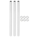 PATIKIL M12 Thread 230mm/9.1" Lamp Pipe Kit with Lock Nuts, 3 Set All Thread Rods Fasteners Hardware for Chandelier Ceiling Light DIY, Zinc Plating - size: 9.1"