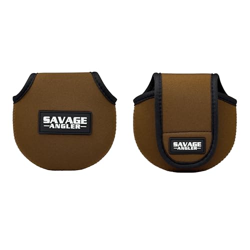 Neoprene Baitcast Reel Cover, Fishing Reel Protector, Fishing Reel Cover, Baitcaster Case, Low Profile Baitcaster Case, Casting Reel Covers, 50 100 200 Series Baistcasters (1, Brown) - color: Brown