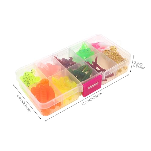 68pcs Fishing Topwater Lures Kits Mixed Artificial Baits Tackle Box, Soft Plastic Fishing Lures Baits Including Soft Worm Centipede for Bass Trout Walleye