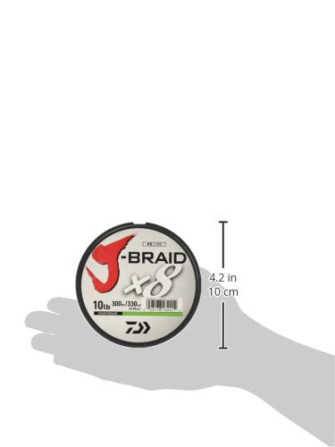 Daiwa J-Braid 300M 8-Strand Woven Round Braid Line - color: CHARTREUSE, size: 65 lb