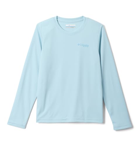 Columbia Youth Boys PFG Terminal Tackle Fish Flag Long Sleeve Shirt, Marine Light Graphic, X-Small