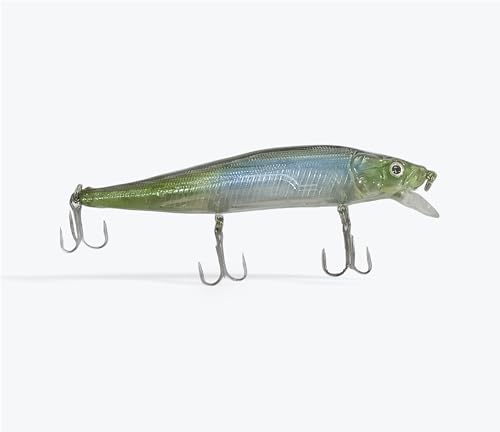 Luck E Strike STX Jerkbait, 4.5 Inch Suspending Hydrodynamic Fishing Lure, Made in The USA - color: Emerald Shinner
