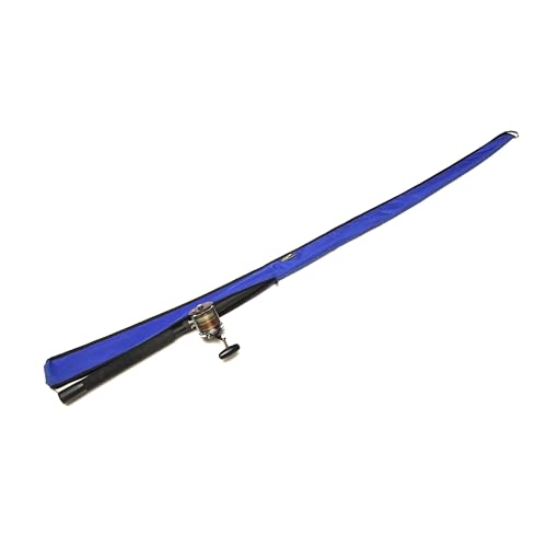 Full-Enclosure Fishing Rod Sleeve Bag Cover Sock Protector. Fits Conventional & Spinning Rods. Made in USA - color: Royal Blue, size: 10' feet (120 inches long), style: 9 inches in circumference