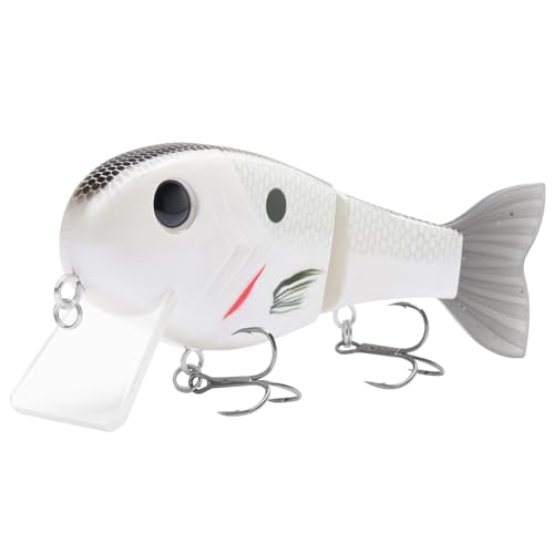 BASSROCK Topwater Fishing Lures for Bass Pike Salmon Floating Swimbait Jointed Crankbait Freshwater Saltwater 4.9in/1.76oz RK1001 - color: 4-Pack in 4 colors (GTRW), size: 3.9in/1.04oz