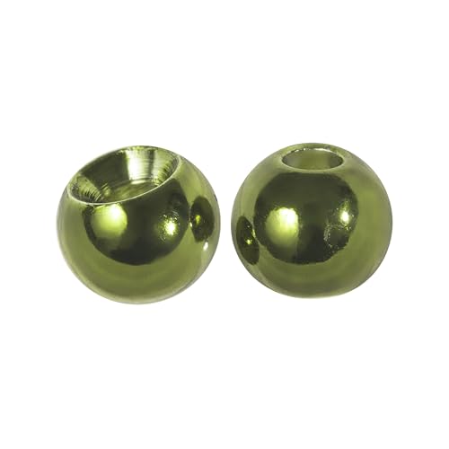 25 Pack 27 Colors 1.5-6.4mm Cyclops Tungsten Beads for Fly Tying - color: Metallic Olive, size: 2.0mm(5/64'') 25 Pack