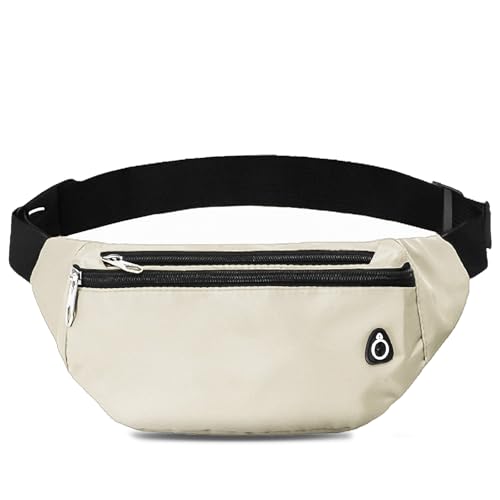 Fanny Pack for Women Men,Crossbody Fanny Pack Water Resistant Sports Waist Bag Pack, Belt Bag for Travel Hiking Running - color: 1pack-beige