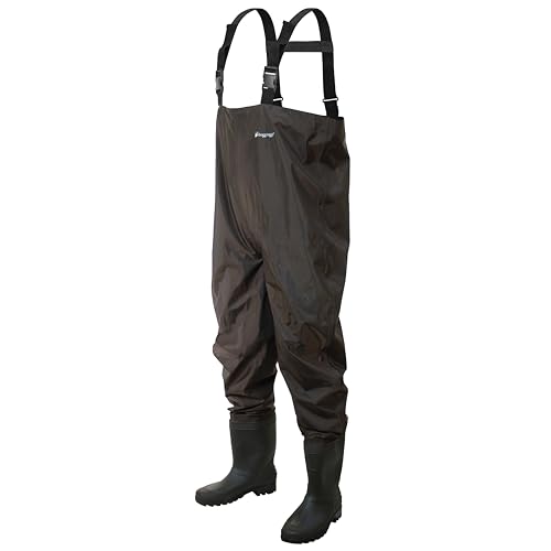 FROGG TOGGS Men's Rana II PVC Waterproof Fishing Bootfoot Chest Wader for Fishing, Felt - color: Cleated, size: 7