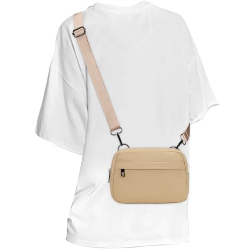 MAXTOP Small Crossbody Bags for Women Belt Bag Fanny Pack with Adjustable Strap - color: Khaki, style: Small Crossbody Bag