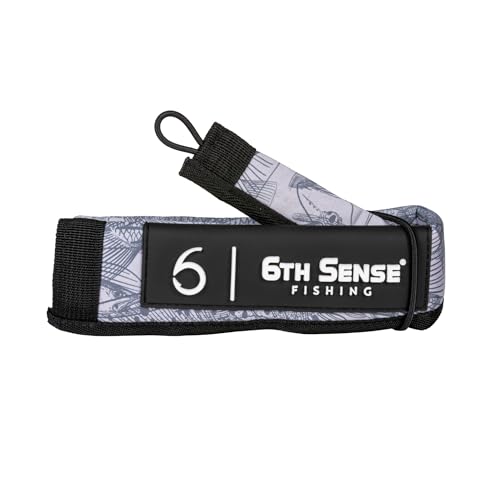 6th Sense ProSix Rod Sleeve – Hook-Resistant Neoprene Covers for Superior Durability, Color-Coded Rod Storage or Organization, Floating Material (Inshore Gray, Baitcasting) - color: Inshore - Gray, style: Baitcasting