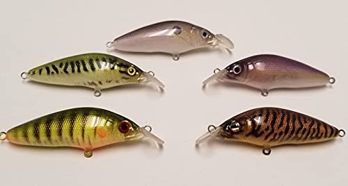 10 Blank Unpainted Minnow Crankbait Topwater Lipless Jerkbait Fishing Lures V3 - color: UPM583P10