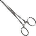 Precision Kelly Hemostat Forceps Locking Tweezers Clamp, Silver, Straight and Curved Stainless Steel (Straight, 7.25) - size: 7.25, style: Straight