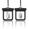 2 Pack Submersible Waterproof Wallet Dry Car Key Fob Case Bag,Swimming Surfing Water Sports Small Waterproof Pouch Holder for Door Ship Card Credit ID Card Driver Fishing License Cash Coins-Black - color: Black-2PCS