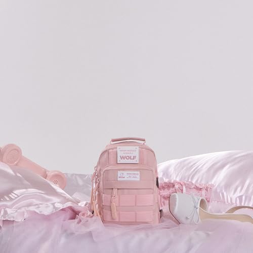 WOLFpak 4L Mini Tactical Sling Bag (Dream Pink) Compact Crossbody Backpack for Gym, Travel & EDC | Tactical Shoulder Bag with Multiple Pockets – Lightweight, Durable Sling Pack for Men & Women - color: Dream Pink
