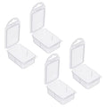 Fishing Tackle Accessory Box, 4 Pack Plastic Fish Lure Bait Hooks Storage Organizer Case, Clear