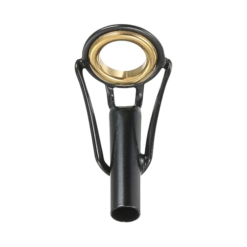 PATIKIL Fishing Rod Tip Repair Kit Stainless Steel Pole Ring Guide Replacement for Saltwater Freshwater Fishing - color: Golden, size: 1.6-4mm
