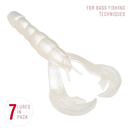 Strike King Rage Tail Craw - color: Pearl, size: 4 inch