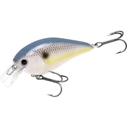LUCKY CRAFT LC 1.5 Silent Squarebill Crankbait Fishing Lure, 2-3/8", Bass Fishing Lures for Freshwater, Hard Crankbait with Treble Fishing Hooks, Fishing Accessories - color: 172 Sexy Chartreuse Shad