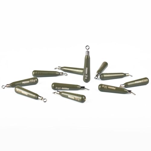 Tungsten Free Rig Weights,10Pcs Drop Shot Rig Weights Tungsten Fishing Sinkers, More Compact Than Lead Weights, Tie on Connect - size: 1/8oz - 10 Pack, style: No Chip Green Pumpkin