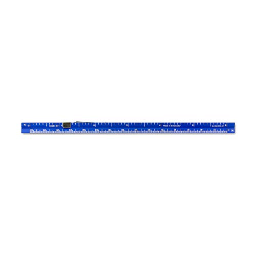 Alumicolor 3611-5 Aluminum Combination Pocket Scale With Clip, 6IN, Blue - color: Blue, size: 6 Inch, style: Combination With Clip