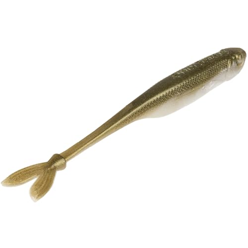 Strike King Spotlight Split Minnow Fishing Lure, Soft Plastic Jerkbait, 8-Pack - color: Slick, size: 3"