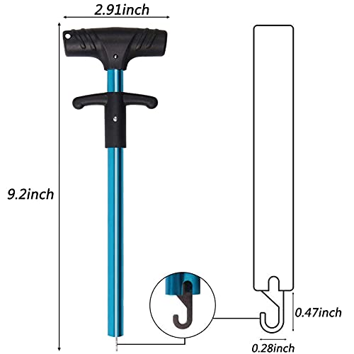 OROOTL Fishing Hook Remover Tool, Portable Easy Squeeze Out Fishing Hook Separator Extractor Aluminum Fish Dehooker Removal Puller for Saltwater Freshwater Fishing - color: Blue