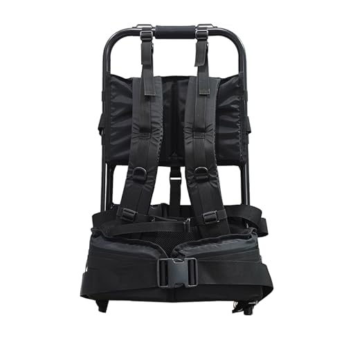 Foldable Aluminum Hunting Pack Frame, Lightweight External Frame Hiking Backpacks, Alice Pack, Hunting Backpack Frame for Travel, Outdoor, Black - color: Black