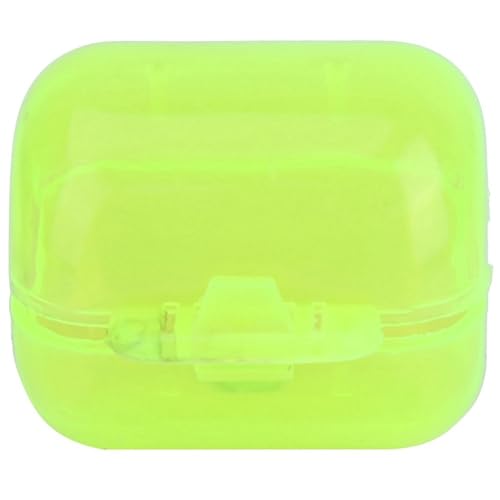 ‌50PCS Plastic Fishing Hook Box Set - Fluorescent Yellow Clamshell Squid Lure Cover Cases for Tackle Storage(L) - color: L