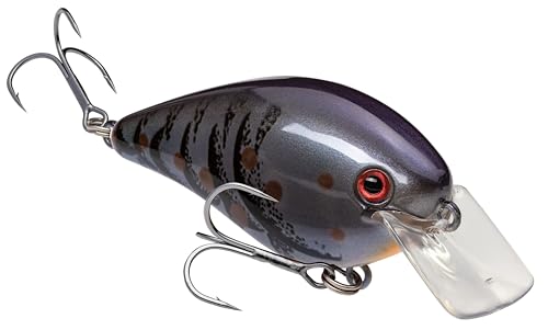 Strike King KVD 1.5 Hard Knock Fishing Lure, 3/8 oz, 3D Lifelike Eyes - color: Blue Craw, size: 3/8oz