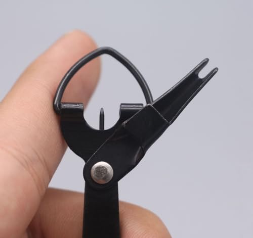 1Pc Fast Tie Nail Knotter Line Cutter Clipper Nipper Hook Fishing Tackle Gear Fishing Quick Knot Tool Sharpener Fly Tying Tool - color: black 1pc